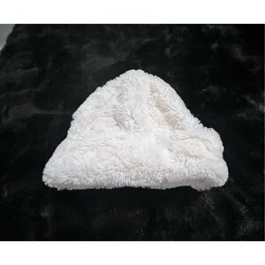 Sleeping On Snow Faux Fur Hat White Fluff One Size